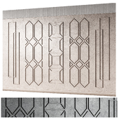 Wall decoration set with thin moldings 6. Geometric wall pattern.