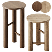 LAD 24 and 18 Wooden stool by Found