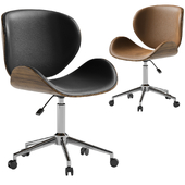 Bradford Faux Leather Office Chair with Chrome Base