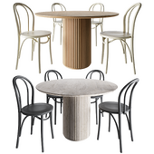 Baycheer round table and Black dining chair