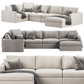 James 4 Piece 5 Seat Corner Chaise Sectional Right by Havenly