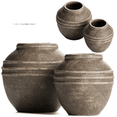 Zara Home - Striped Ceramic Vases