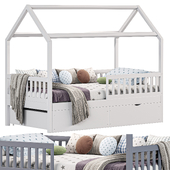 Solid wood childrens bed