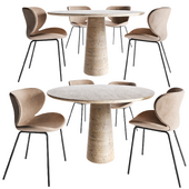 Cellini round dining table and Hamilton chair