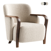 Ambie Walnut Wood Accent Chair by Jake Arnold