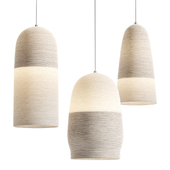 1Hh Coiled Cotton and Nylon Rope Pendant Light