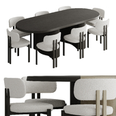 Обеденный стол со стульями 004