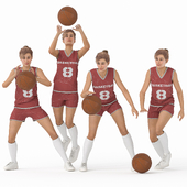 Basketball Woman in 04 poses
