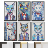 Picture Frame Set "Cats. Abstraction"