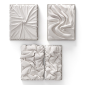 Gypsum panel imitating folds of fabric