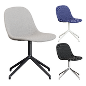 Muuto Fiber Fabric Side Chair Plastic Swivel Base