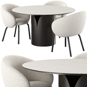 VIDA round dining table by davis furniture and Chair Nebula Tube