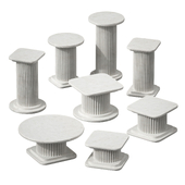 Marble table stand Greek column set