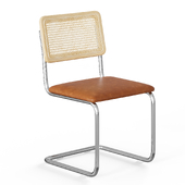 Hayward Cane Back Vegan Leather Side Chair