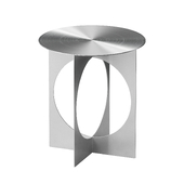 Palermo Brushed Stainless Steel Side Table by Fleur Studios