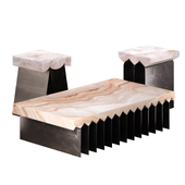 Glacier onyx coffee table and side tables