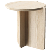 NOTCH TRAVERTINE side table by Maami Home