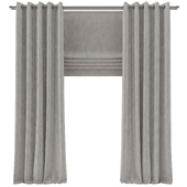 Thick curtains with eyelets