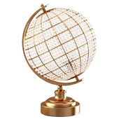 Table Lamp Decorative Globe Polished Globe Ambient Table Lamp