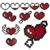 pixel heart series