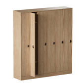Wooden locker for changing room with electronic lock
