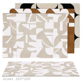 Set of modern rectangular carpets