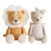 Lion cubs Babou and Kendi by Noukies. Cuddly toys.