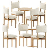 Paf Paf Chair MC25 and Solo table by Mattiazzi
