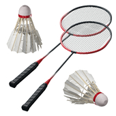 Set for playing badminton racket and shuttlecock