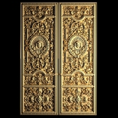 Luxurious classic carved baroque door