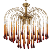 Lady Michelle Large Size Pink Drops Murano Chandelier