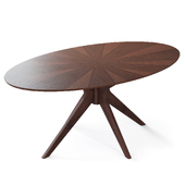 Clifford Starburst Oval Coffee Table