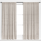 Curtains on a metal cornice