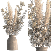 Bouquet of Dried Flowers - Pampas Grass