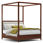 RH Gael upholstered canopy bed