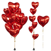 Foil balloons. Heart