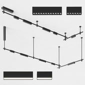 Esthetic Magnetic track multi-level magnetic suspension system on racks