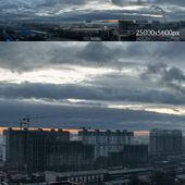 Панорама на Краснодар. Утро. Туман