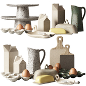 Ceramic kitchen decor set | Decorative set for the kitchen