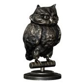 Bronze figurine of an owl bird