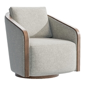 Nieve Upholstered Swivel Barrel Chair