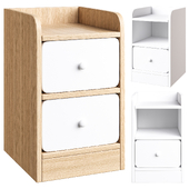 Ultra-narrow bedside table, assorted colors and sizes
