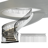 Neoclassical spiral staircase