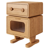 GVAwood oak bedside table with rotating top