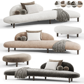 Freeform Sofa and Freeform Ottoman by Vitra