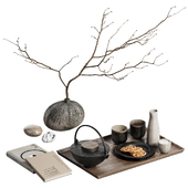 Decorative set with branch and cookies