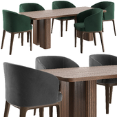 Paris chair and rectangular dining table Lazar by Laredoute