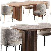 Akiko chair and rectangular dining table Lazar by Laredoute
