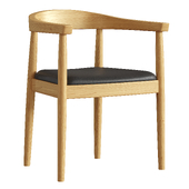 Wooden Curved Back Dining Chair