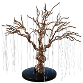 Декоративное дерево из проволоки и кристаллов